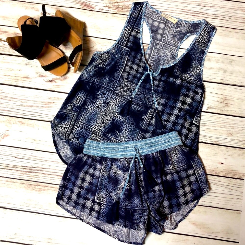 2 Piece Ocean Top And Shorts Outfit Set Bundle